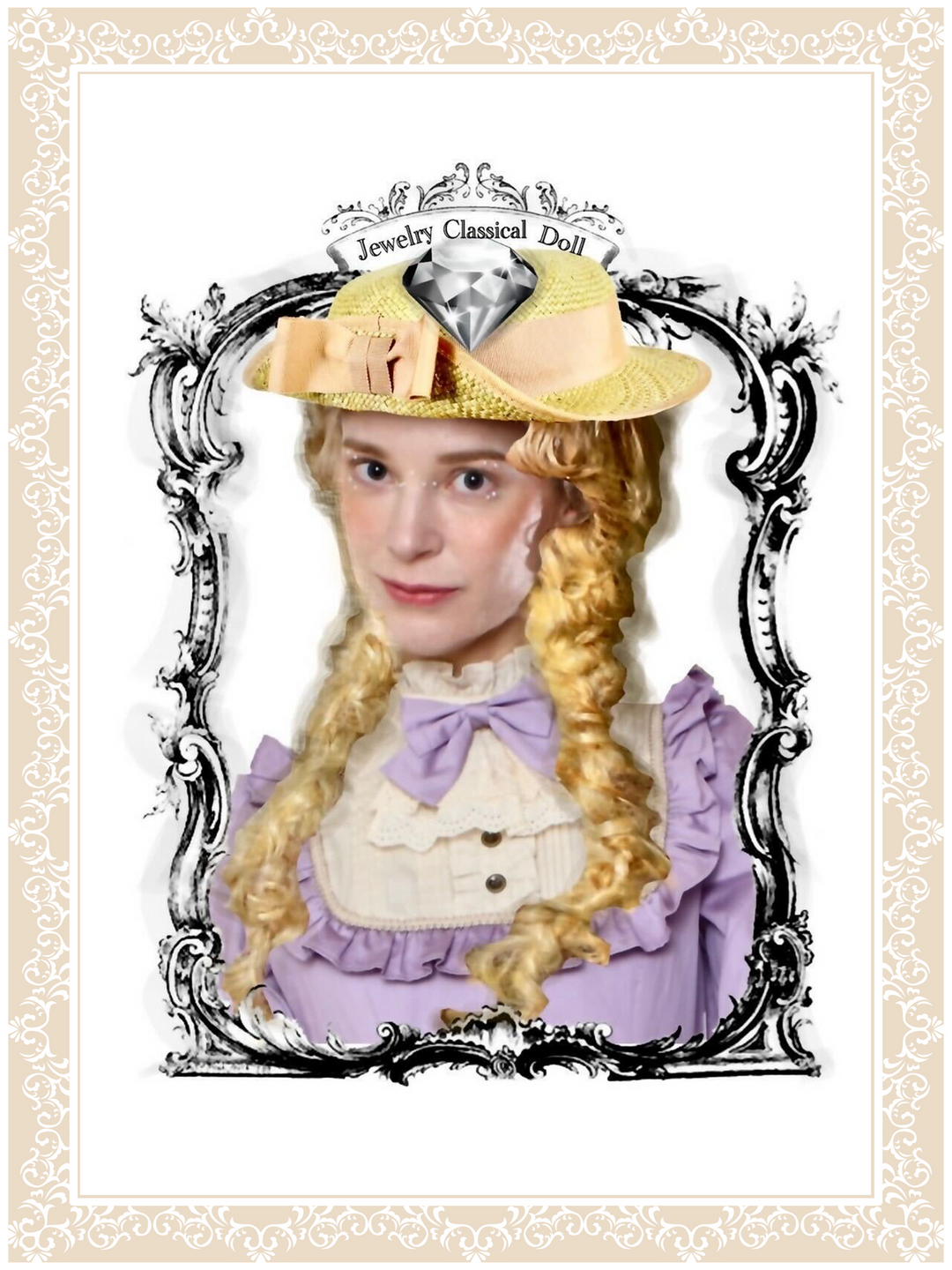 Jewelryクラシカルドールハーフスリーブロングドレス（半袖