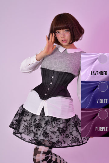 Sandglass-shaped Fan Lacing Corset (Underbust) JFU-1 ③ | PureOne
