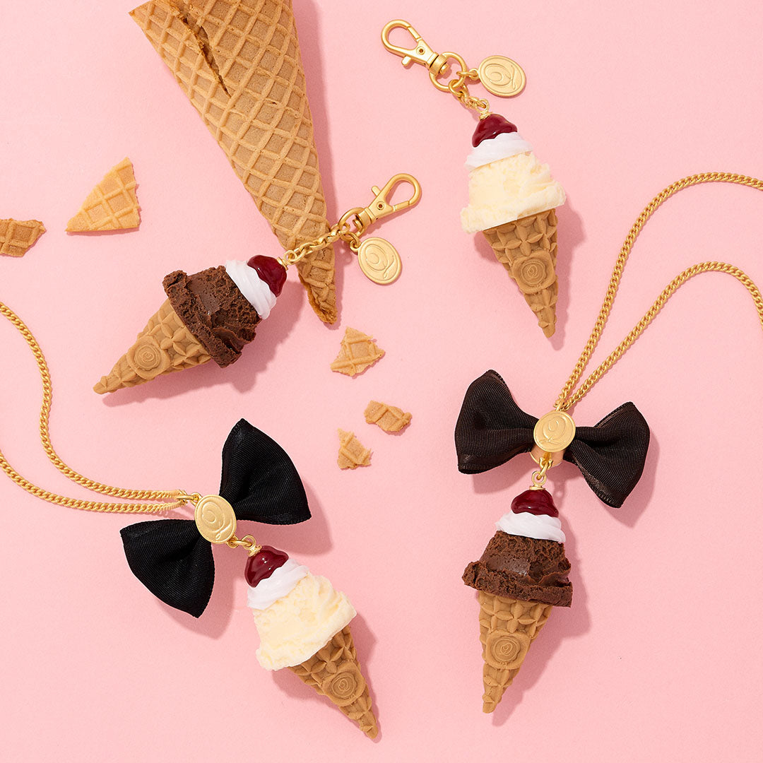 Cherry Whipped Cream Chocolate Ice Cream Necklace | Q-pot