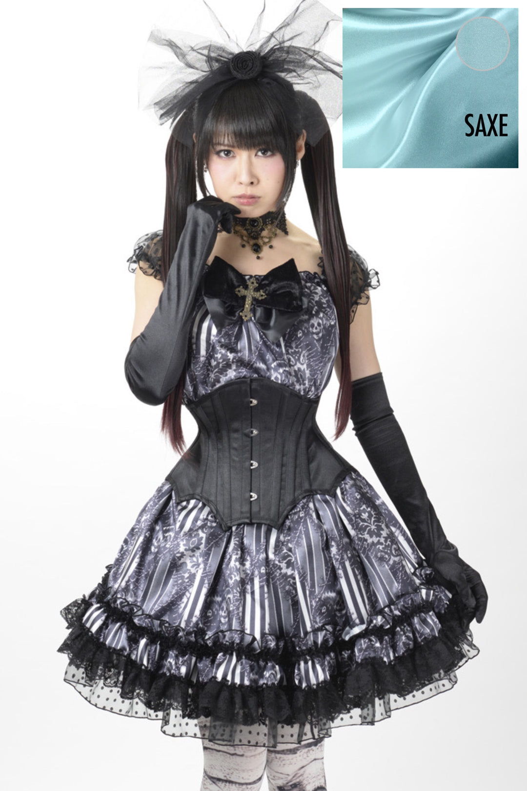 ピュアワンコルセット Baby Bat コルセット 20inch ベーシックショート（Baby Bat）（寒色） | PureOne Corset Works