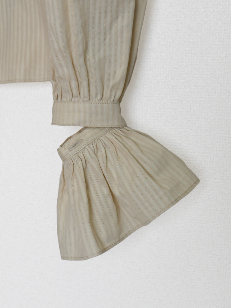 Colette Stripe Ruffle Frill Blouse | Victorian maiden | Wunderwelt