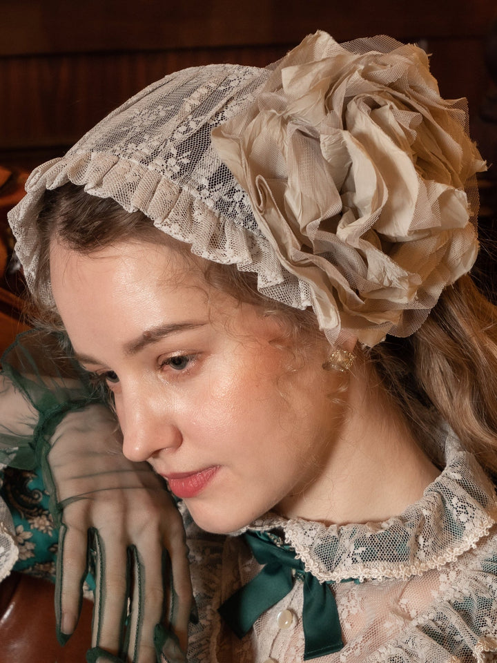 アメリアレーシーノーブルサテンハーフボンネット | Victorian maiden
