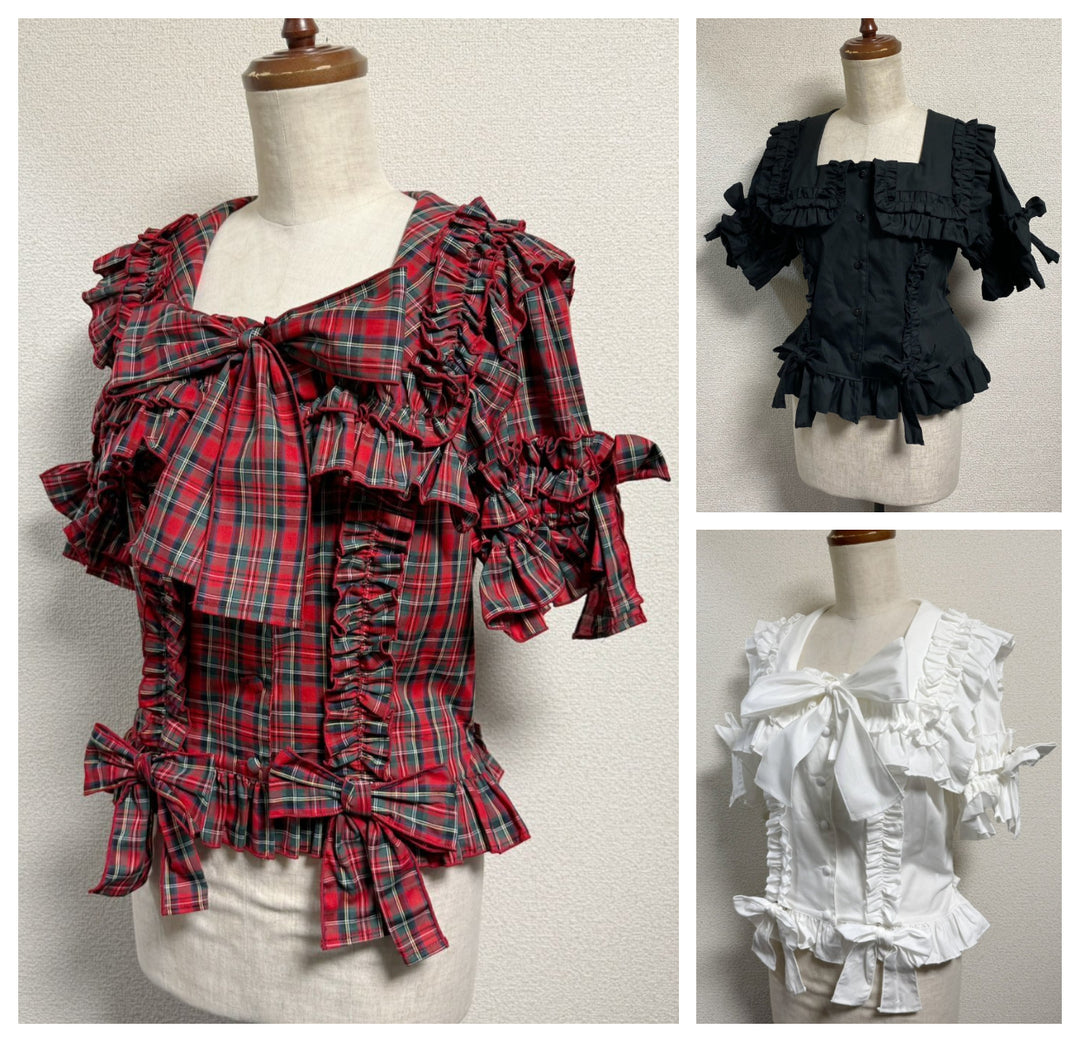 PhysicalDrop サマーホリデー 赤チェック レギュラーサイズ サマーホリデーブラウス【2サイズ展開】 | PhysicalDrop