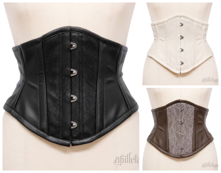 レア　PETIT HERPIT レトロ Noir Fake Leather Mini Corset | abilletage | Wunderwelt Fleur