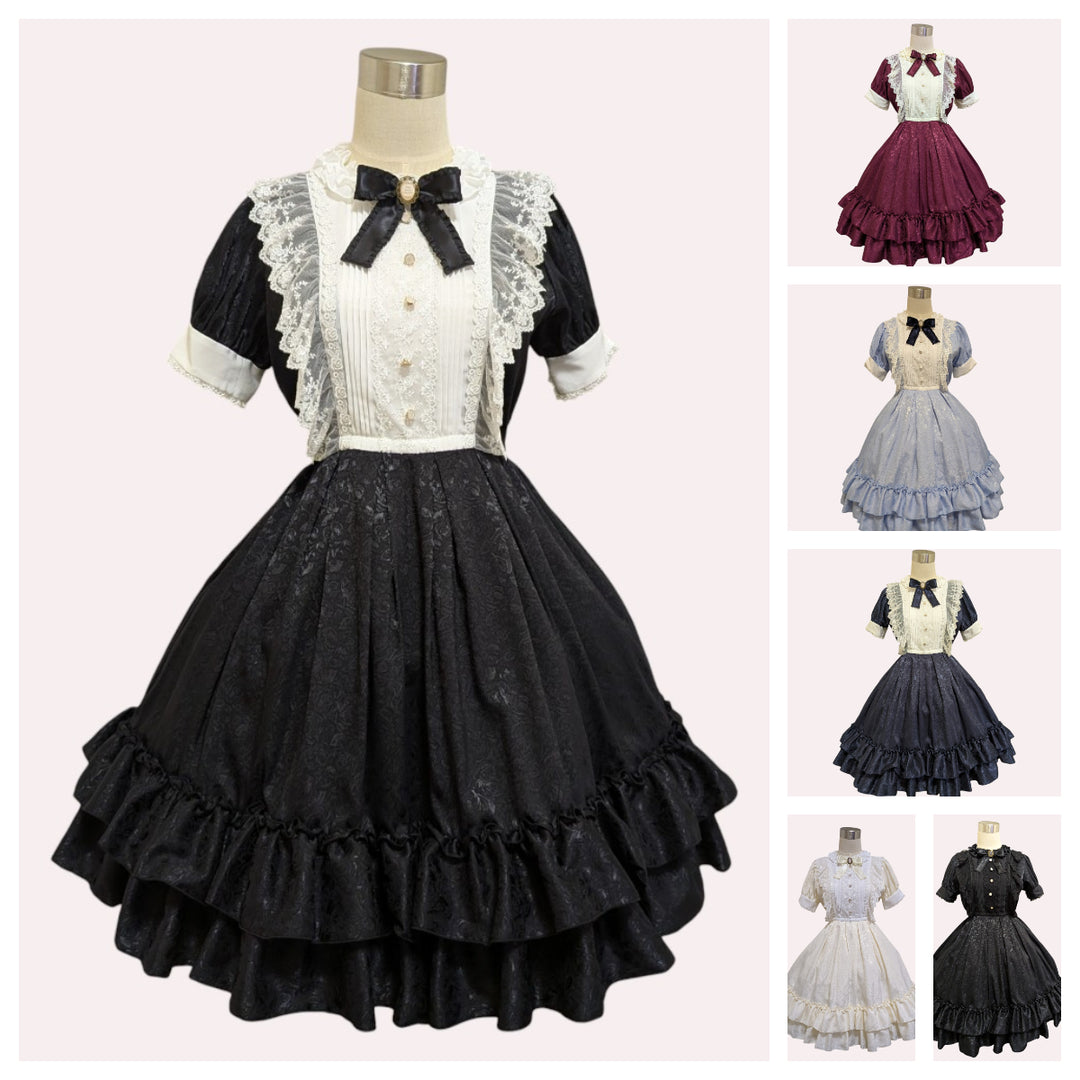 ローズジャガードワンピース【半袖・通常丈】 | Pina sweetcollection