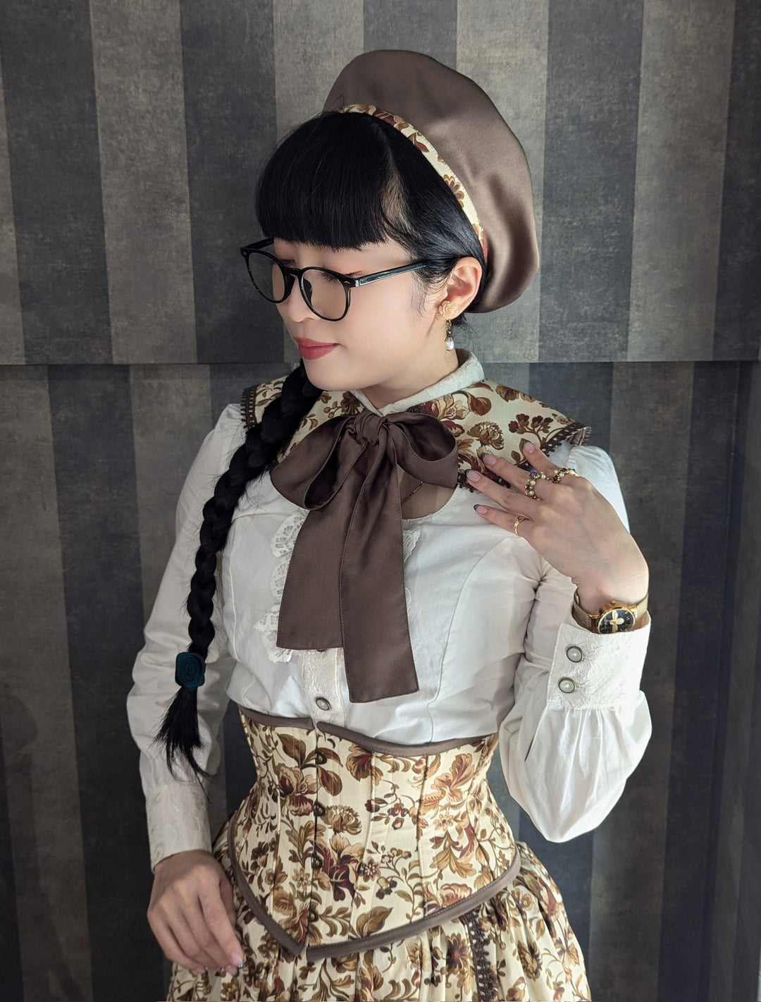 UN3D.花柄刺繍 コルセットベルト UN3D.花柄刺繍 コルセットベルト 彼岸花刺繍コルセットベルト