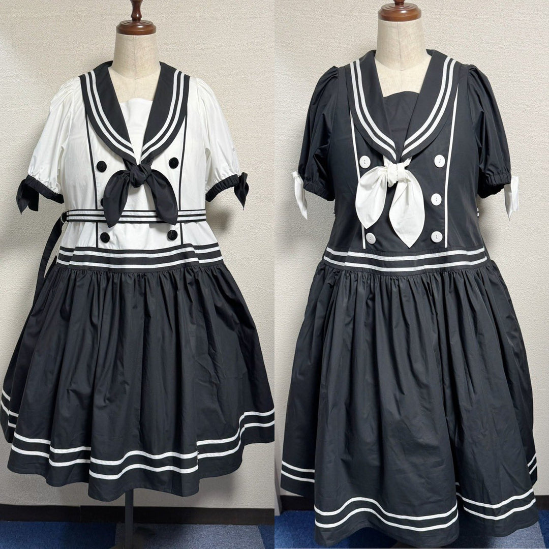 ノスタルジックセーラーワンピース【プラスサイズ】 | PhysicalDrop