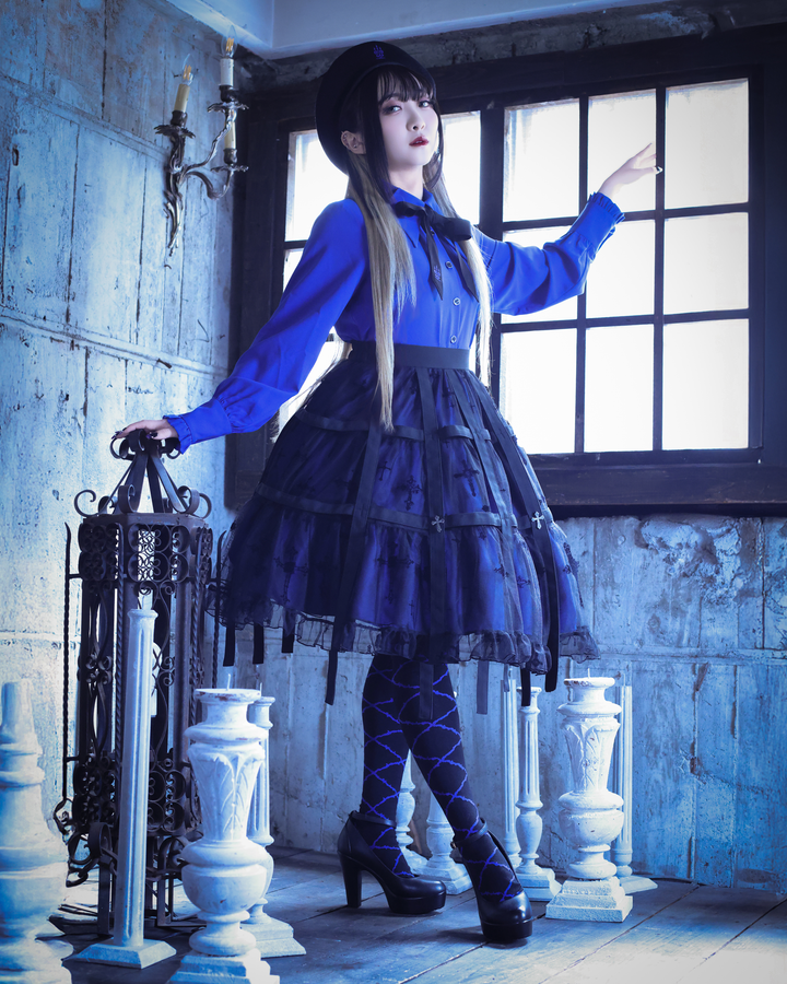 Bat Collar Blouse (Size 9) | Moi-même-Moitié | Wunderwelt Fleur