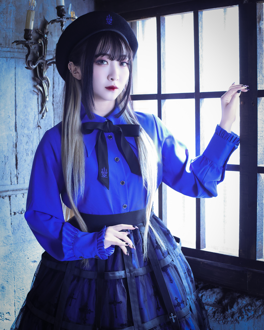 燭台刺繍リボンタイ【クーポン対象外】 | Moi-même-Moitié | ロリータ 燭台刺繍リボンタイ【クーポン対象外】 | Moi-même-Moitié | ロリータ