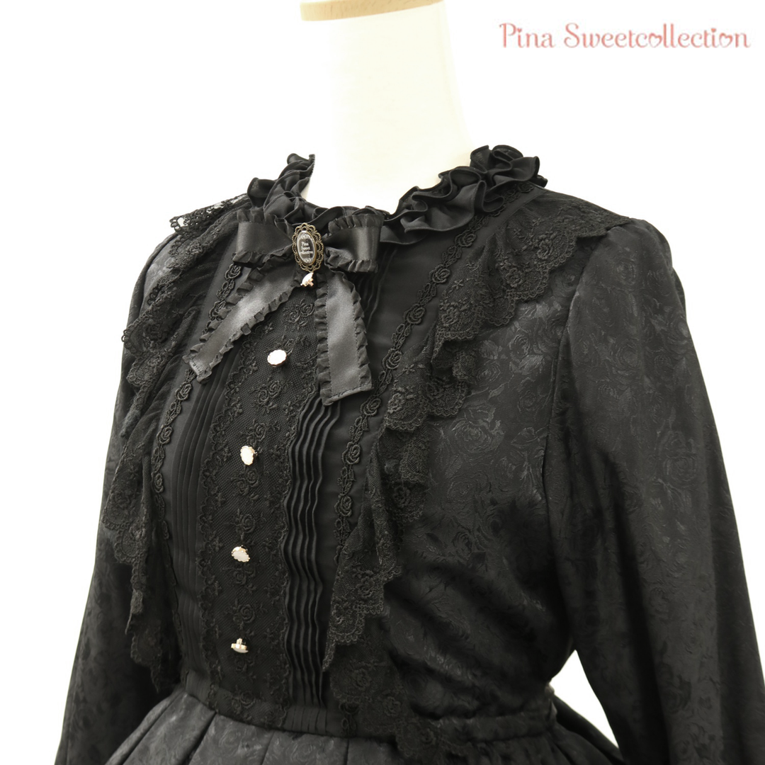 Pina sweetcollection ローズジャガードワンピース(ブラック) ATELIER PIERROT - ❤️ English below ❤️ 🌹Pina