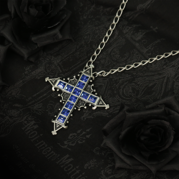 MmM12月新作】【サロン先行】ブルージュエル十字架ペンダント MmM12月新作】【サロン先行】ブルージュエル十字架ペンダント