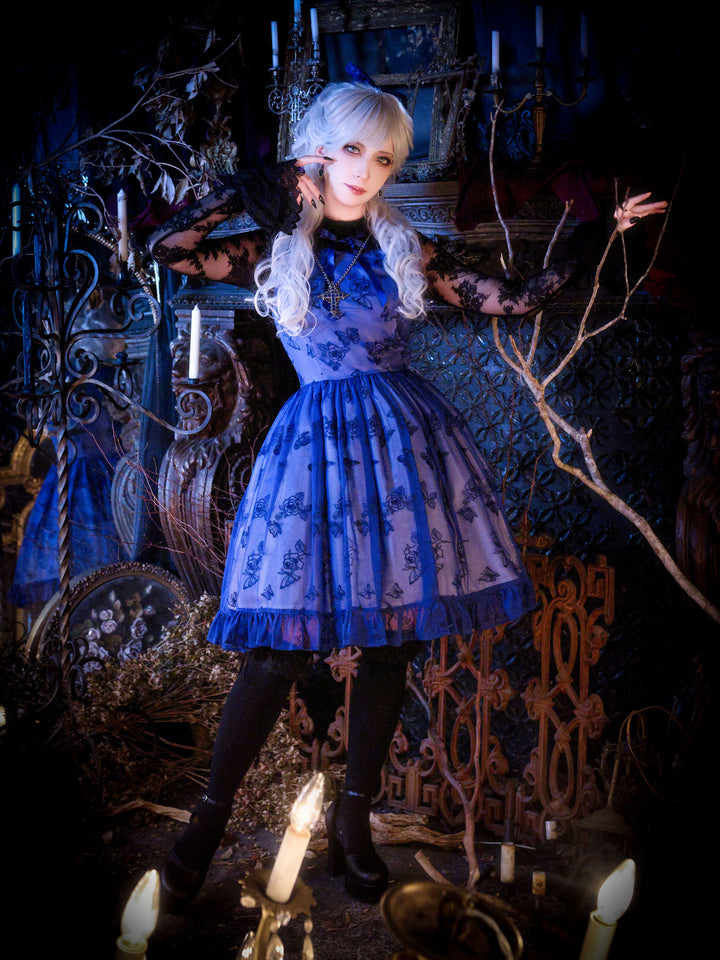 Moi-meme-Moitie ブルージュエル十字架ペンダント Moi-meme-Moitie ブルージュエル十字架ペンダント