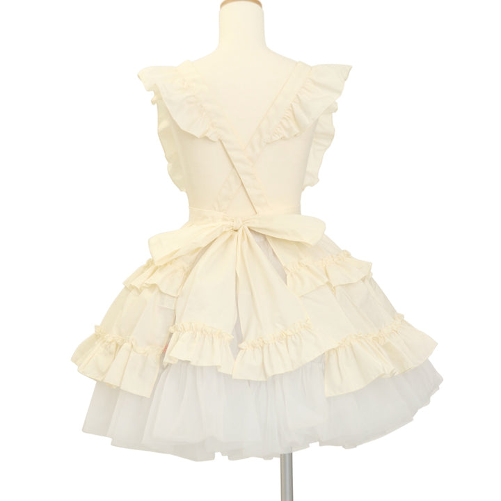 ティアードフリルエプロン（ブロード）【クーポン対象外】 | Pina