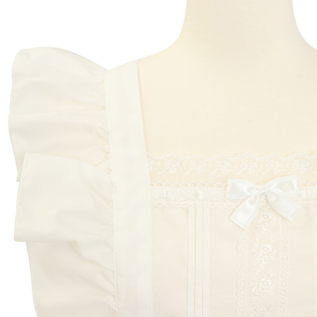 ティアードフリルエプロン（ブロード）【クーポン対象外】 | Pina