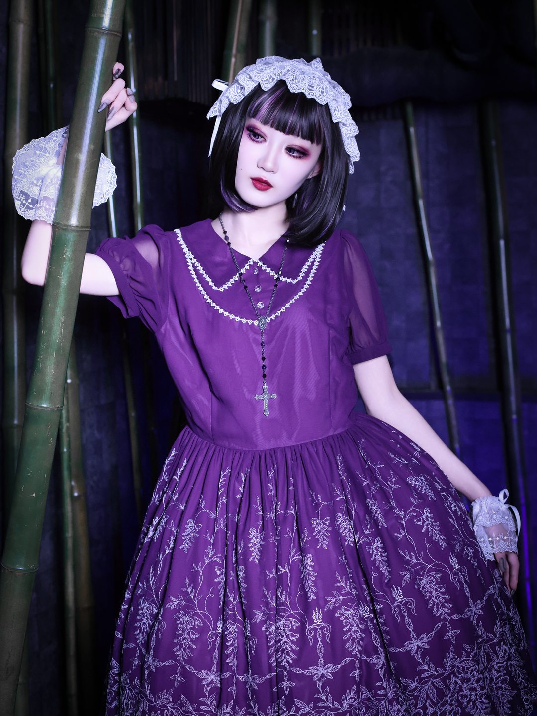 Wisteria Graceラウンドミニワンピース【クーポン対象外】 | Moi-même