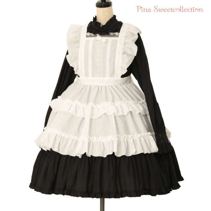 ティアードフリルエプロン（ブロード）【クーポン対象外