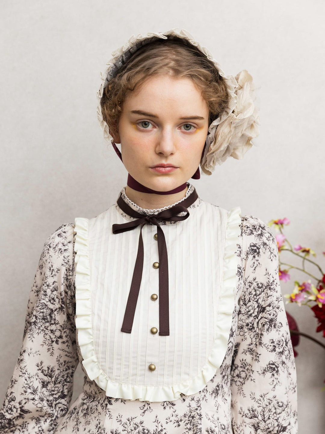 Victorian maiden ノーブルサテンハーフボンネット アメリアレーシーノーブルサテンハーフボンネット | Victorian maiden