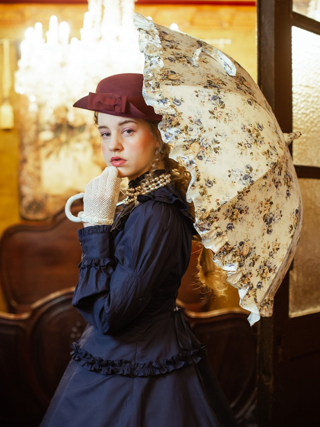 Rococo Bouquet Frill Camisole by Victorian Maiden