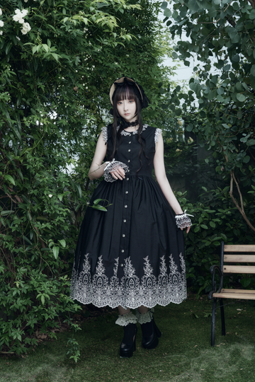 pina sweet collection ローズジャガードワンピース 半袖 黒 ローズジャガードワンピース【半袖・通常丈】 | Pina sweetcollection