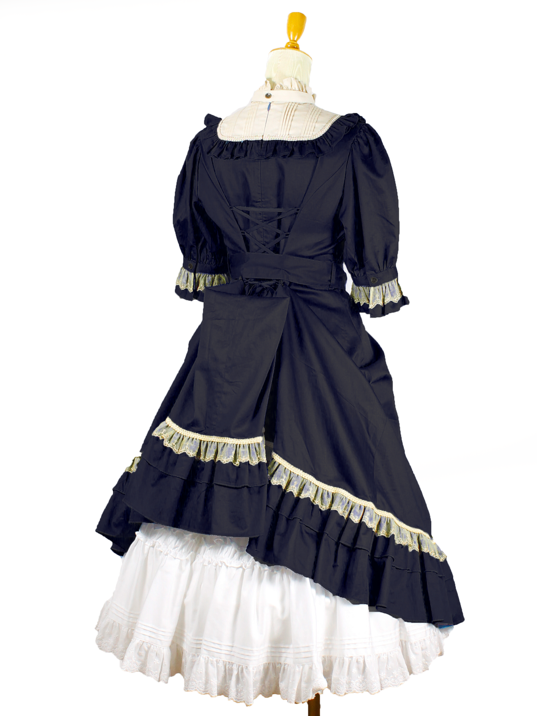 【新品】リリークロスクラシカルドールハーフスリーブロングドレス 黒 プラスサイズ 新品】リリークロスクラシカルドールハーフスリーブロングドレス 黒