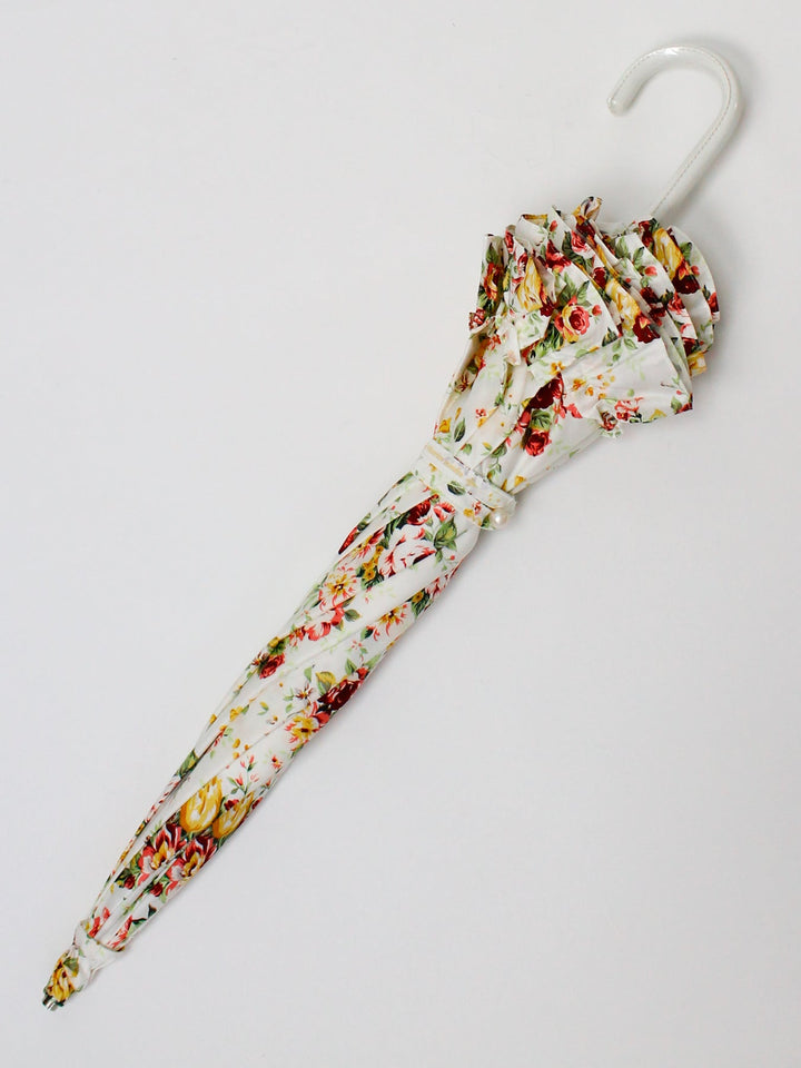 ヴィクトリアンメイデン ロココブーケ 折りたたみ パラソル ロココブルー 水色系 Rococo Bouquet Frill Parasol | Victorian maiden | Wunderwelt