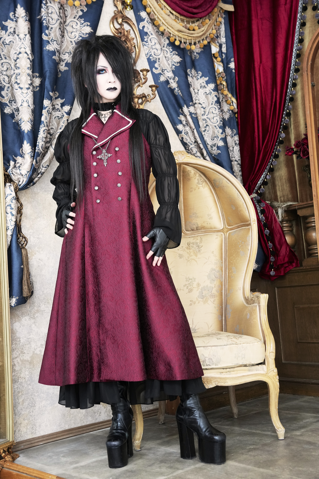 Chiffon Shirred Long Dress | Moi-même-Moitié | Wunderwelt Fleur