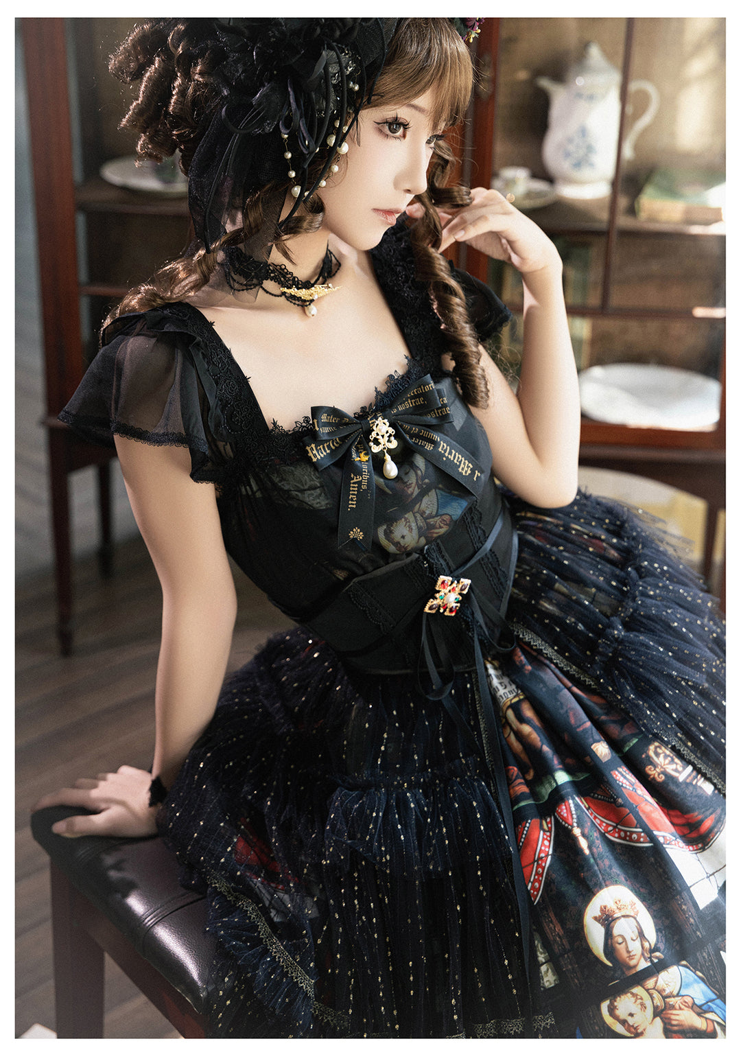 Rosary in the Illusion Library」コルセット+オーバースカート Set