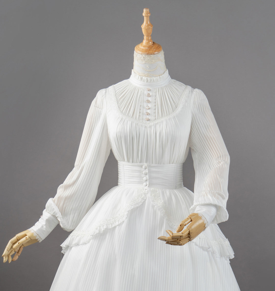 朝の礼拝」シフォンワンピース＆オーバースカートセット（ショート