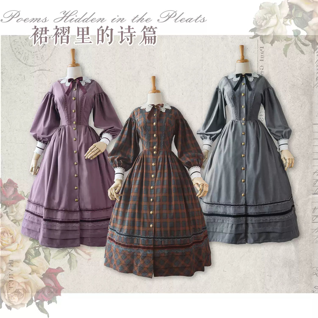Poems Hidden In The Pleats」ヴィクトリアンワンピース【クーポン対象