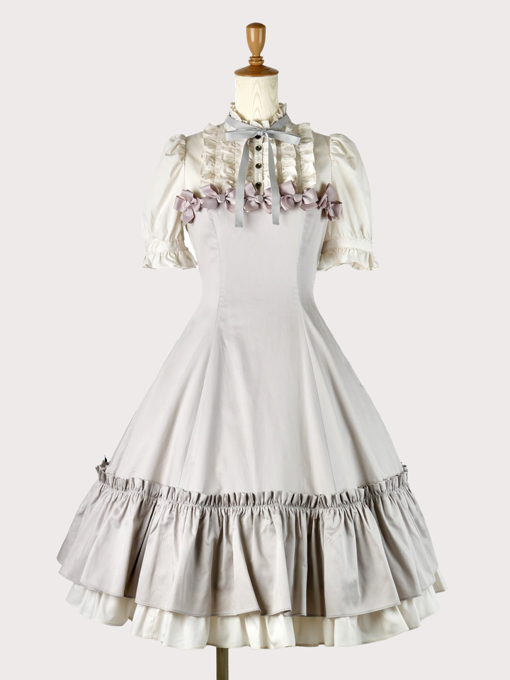 Many Ribbon Half Sleeve Doll Dress | Victorian maiden