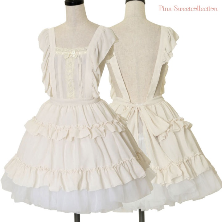 Pina sweetcollection フリルエプロン ティアードフリルエプロン（梨地）【クーポン対象外】 | Pina