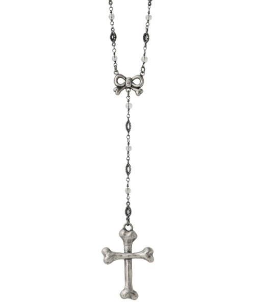 Q-pot.ボーンクロスロザリオネックレス ☆1点物☆ジャンポールゴルチエ