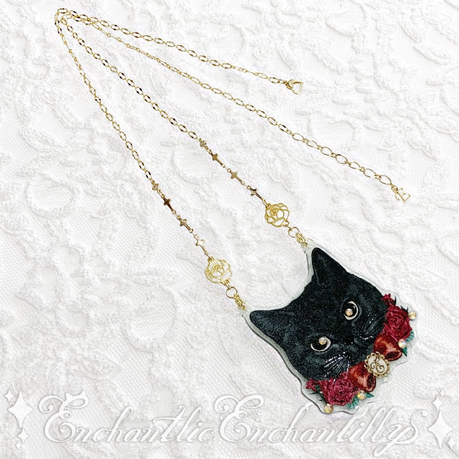 黒猫のローズちゃん ネックレス | Enchantlic Enchantilly | ロリータ 