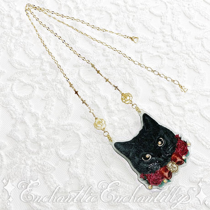 黒猫のローズちゃん ネックレス | Enchantlic Enchantilly | ロリータ