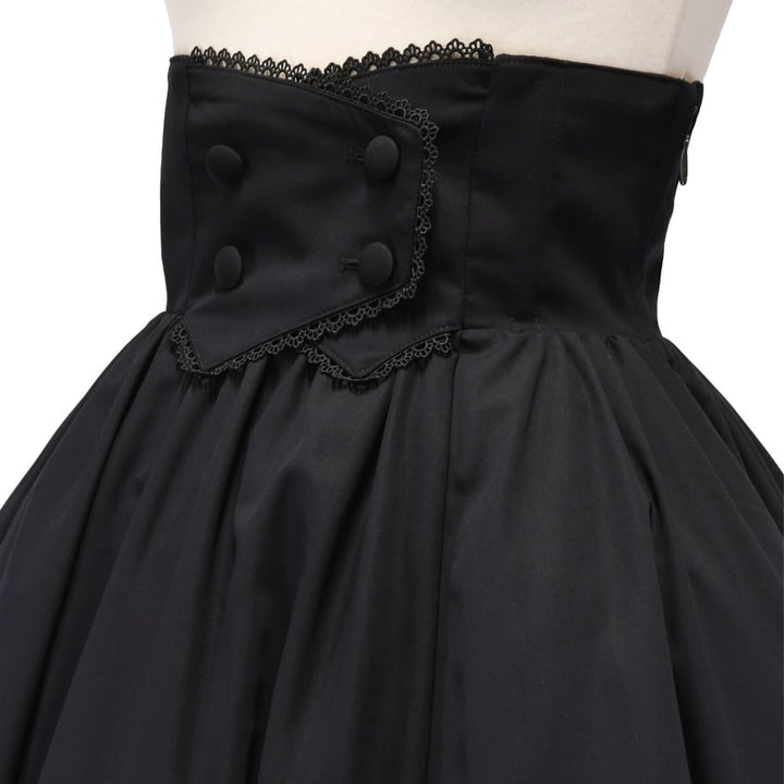 【希少】Sheglit ジャガードレースアップコルセット 黒 Earl Grey コルセットロングスカート【クーポン対象外】 | Sheglit