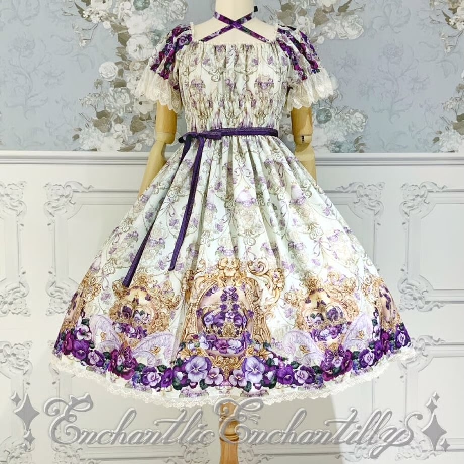 すみれ姫の王冠ワンピース（生成り） | Enchantlic Enchantilly