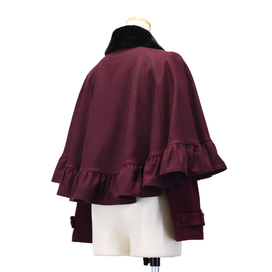 Sheglit Gretel ショートケープコート　ダークパープル Gretel ショートケープコート【クーポン対象外】 | Sheglit