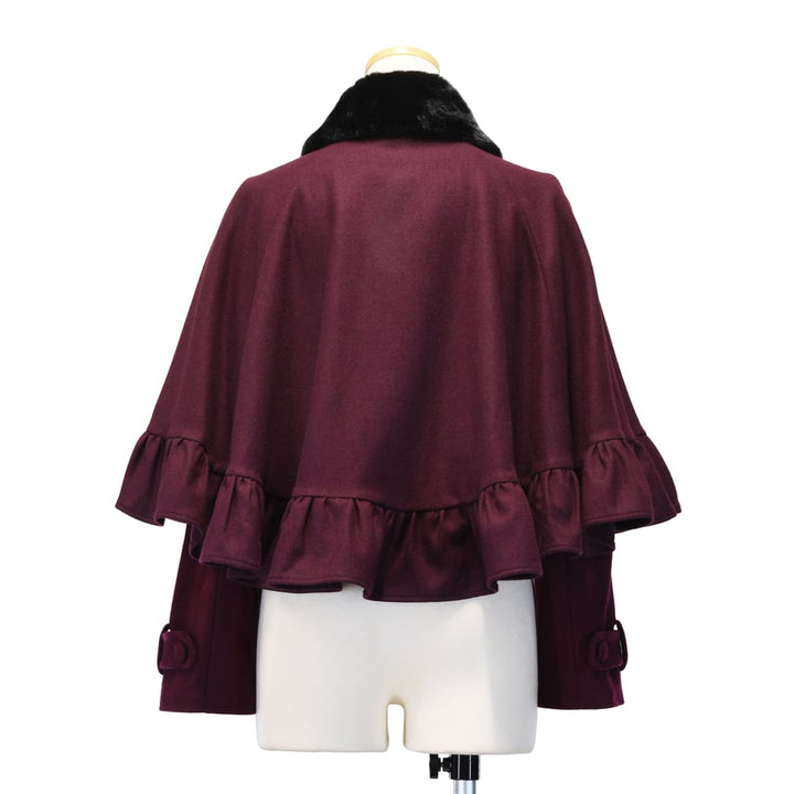 Sheglit Gretel ショートケープコート　ダークパープル Sheglit Gretel ショートケープコート ダークパープル - メルカリ