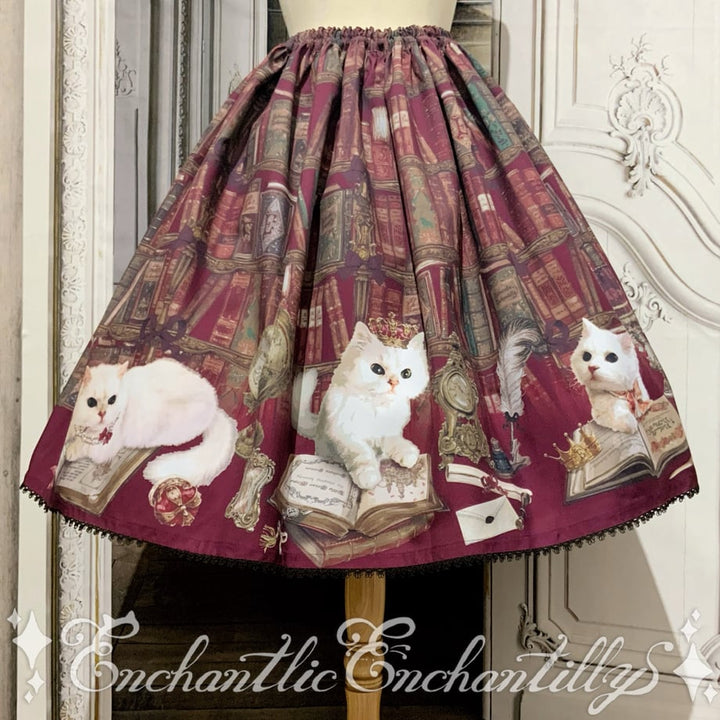 Enchantlic Enchantilly 秘密の書斎　スカート Queen cat〜秘密の書斎 スカート | Enchantlic Enchantilly | ロリータ