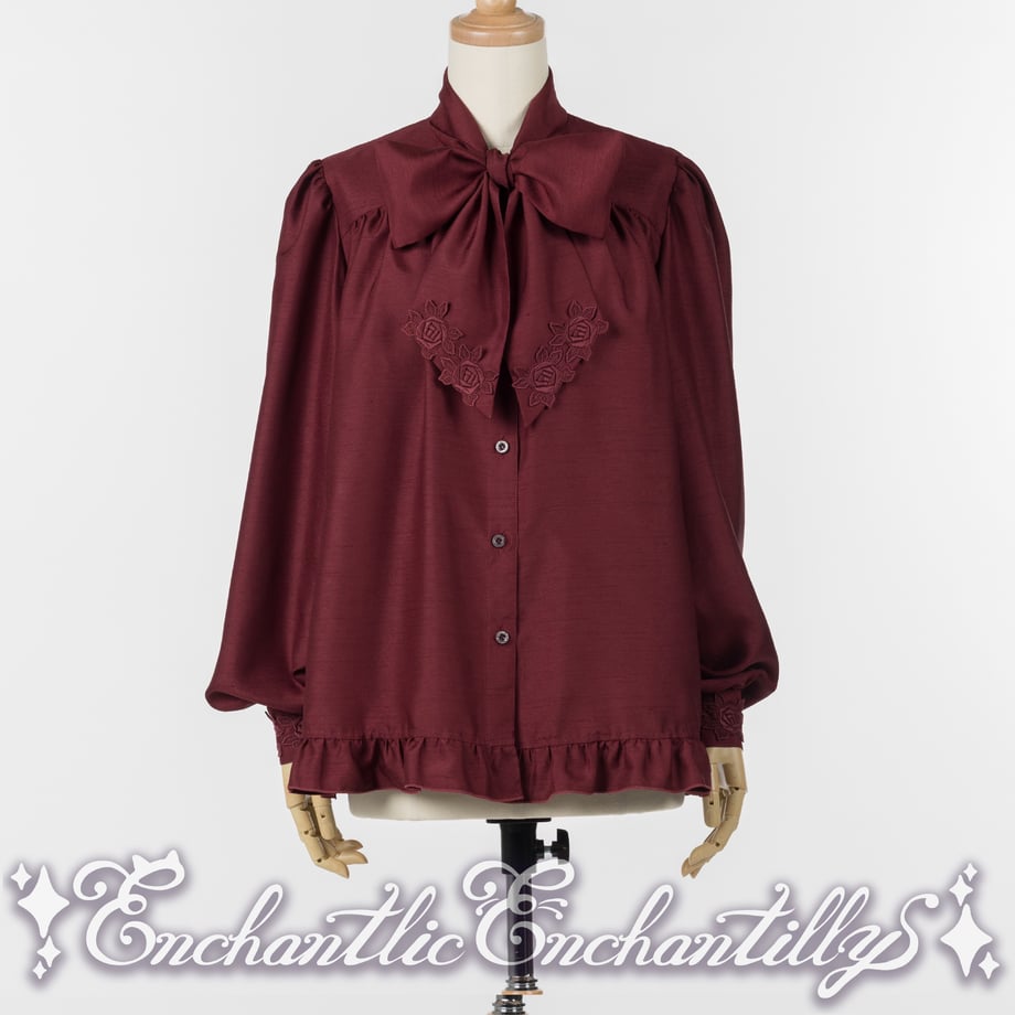 アンシャンテリックアンシャンテリー　ノーブルリボンタイブラウス　濃紺　ネイビー 楽天市場】Enchantlic Enchantilly / ノーブルリボンタイ