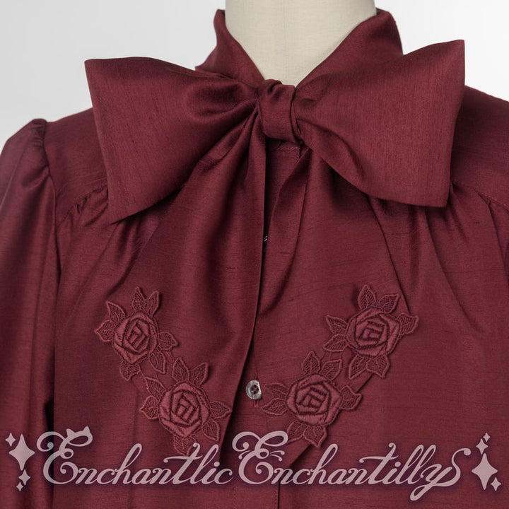 ノーブルリボンタイブラウス（エンジ） | Enchantlic