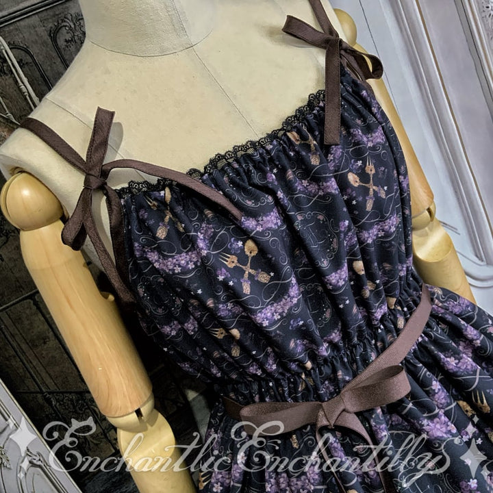 Violet Tea Party Tiered JSK (antique black) | Enchantlic