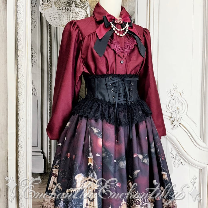 アンシャンテリックアンシャンテリー　ノーブルリボンタイブラウス　ストライプ Enchantlic Enchantilly／ノーブルリボンタイブラウス