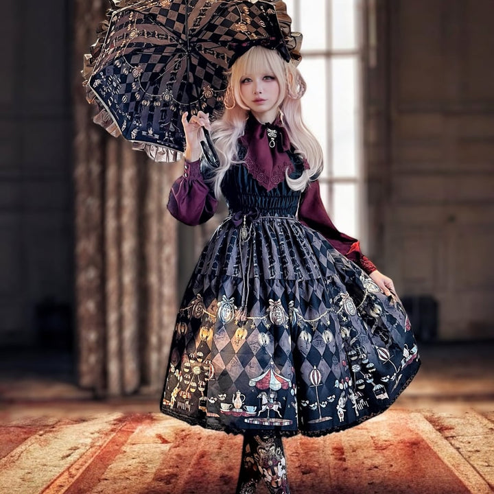 Enchantlic EnchantilIy 真夜中のパルコフェリーチェスカート 真夜中のパルコフェリーチェ ティアードスカート | Enchantlic