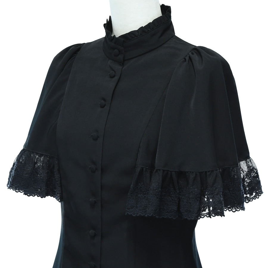 Sheglit ブラウス Sacred ケープブラウス黒 Sheglit ブラウス Sacred ケープブラウス黒