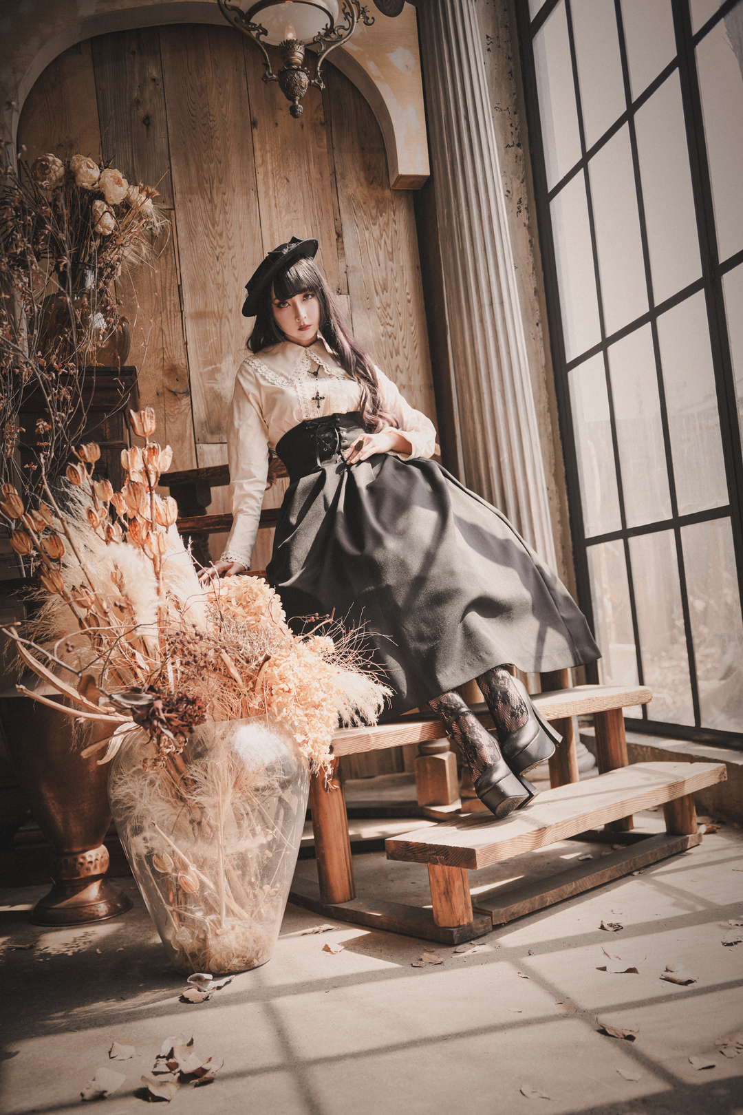 Corset Tuck Long Skirt | Moi-même-Moitié | Wunderwelt Fleur