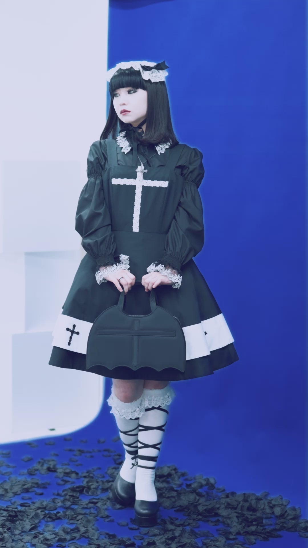 Cross Rose Gardenシャーリングスリーブブラウス | Moi-même