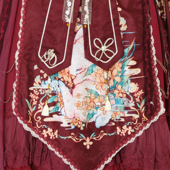 35th 復刻ウサギバレエ柄ジャンパースカート3点セット 35th 復刻ウサギバレエ柄ジャンパースカート3点セット(90cm ピンク