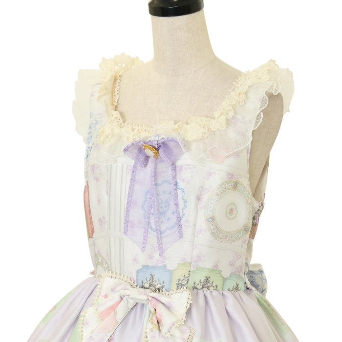 BABY salon de the minette 柄 ワンピース Salon de thé Minette Macaron JSK by Baby, the Stars Shine Bright