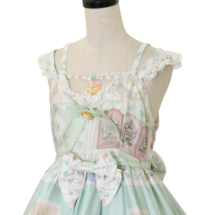 Salon de thé Minette柄ジャンパースカート＆カチューシャ